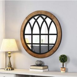 Round Mirror /Rustic Mirror/ Window Mirror / Framed Mirror