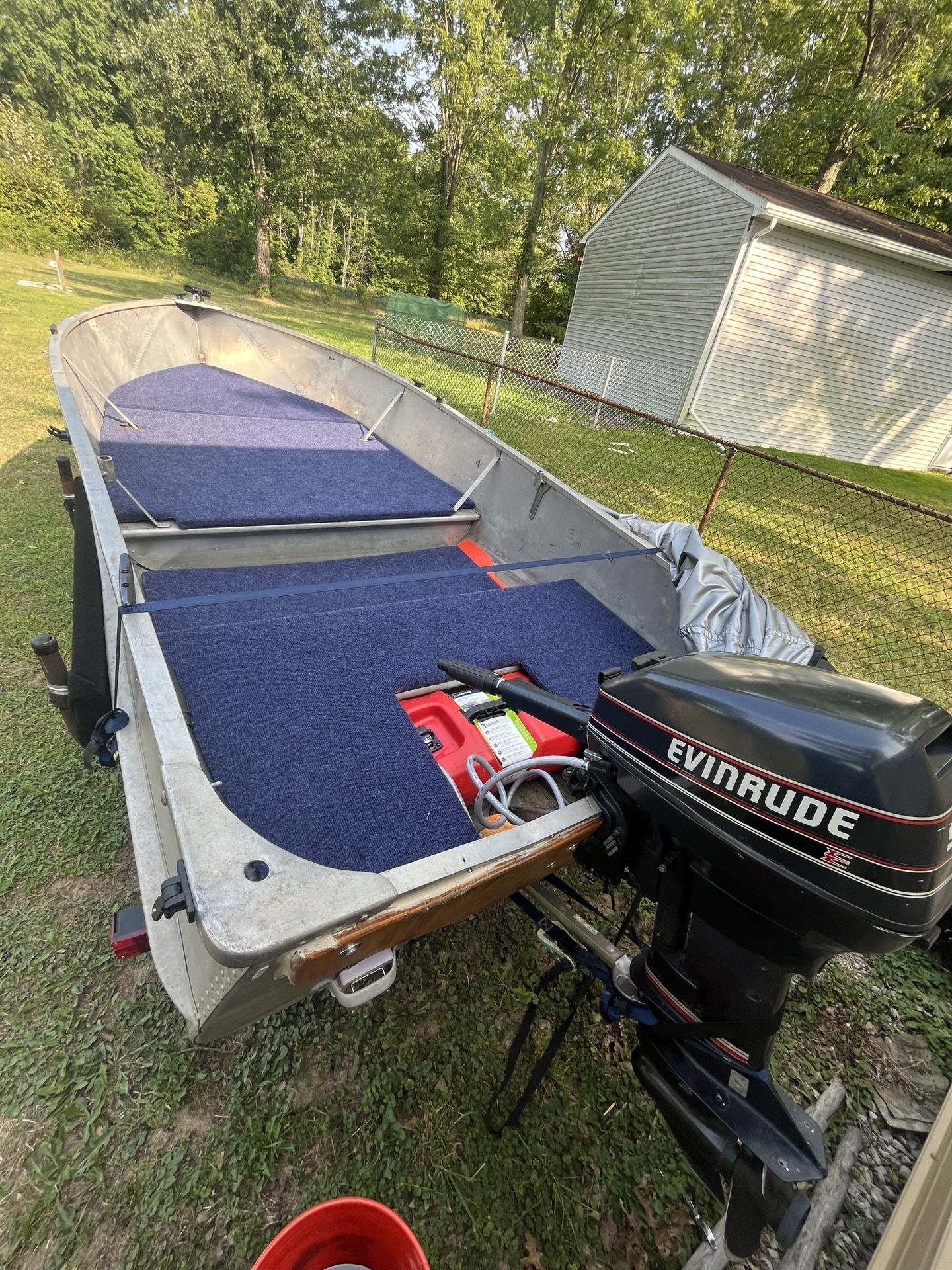 Bass Boat W/ Motor And Trailer