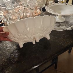 Vintage Indiana Milk Glass Serving Bowl
