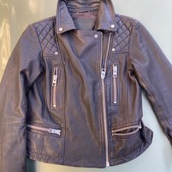 Allsaints Brown Leather Jacket.  Authentic Size 6