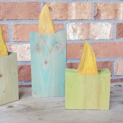 Cute Wooden Christmas Candles 🕯