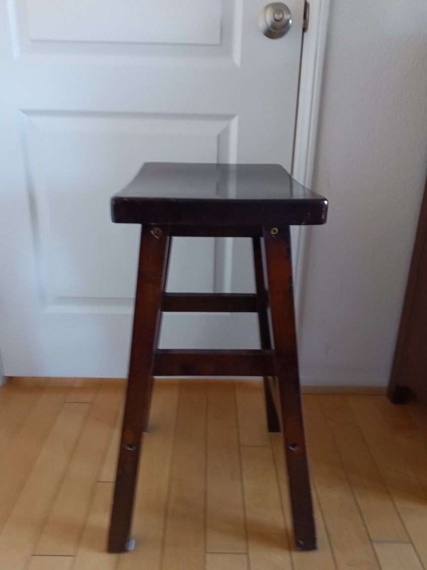 One Solid Wood Stool