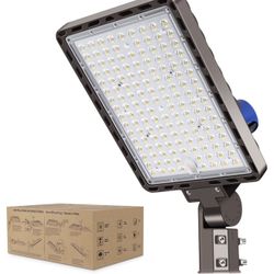 350W LED Parking Lot Light Slip Fitter Mount 52500LM Dusk to Dawn 5000K Led Flood Light Outdoor Area Security Commercial IP65 Waterproof 100-277V for 
