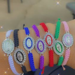 Virgin Mary Knotted Bracelet Adjustable 