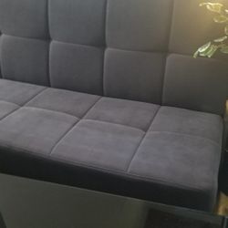 Grey Futon With Storage Compartment 