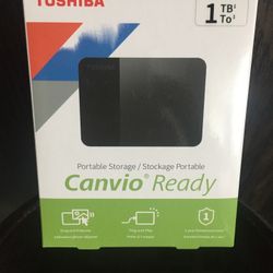 Toshiba Cavino Ready Portable Hard Drive 1 TB