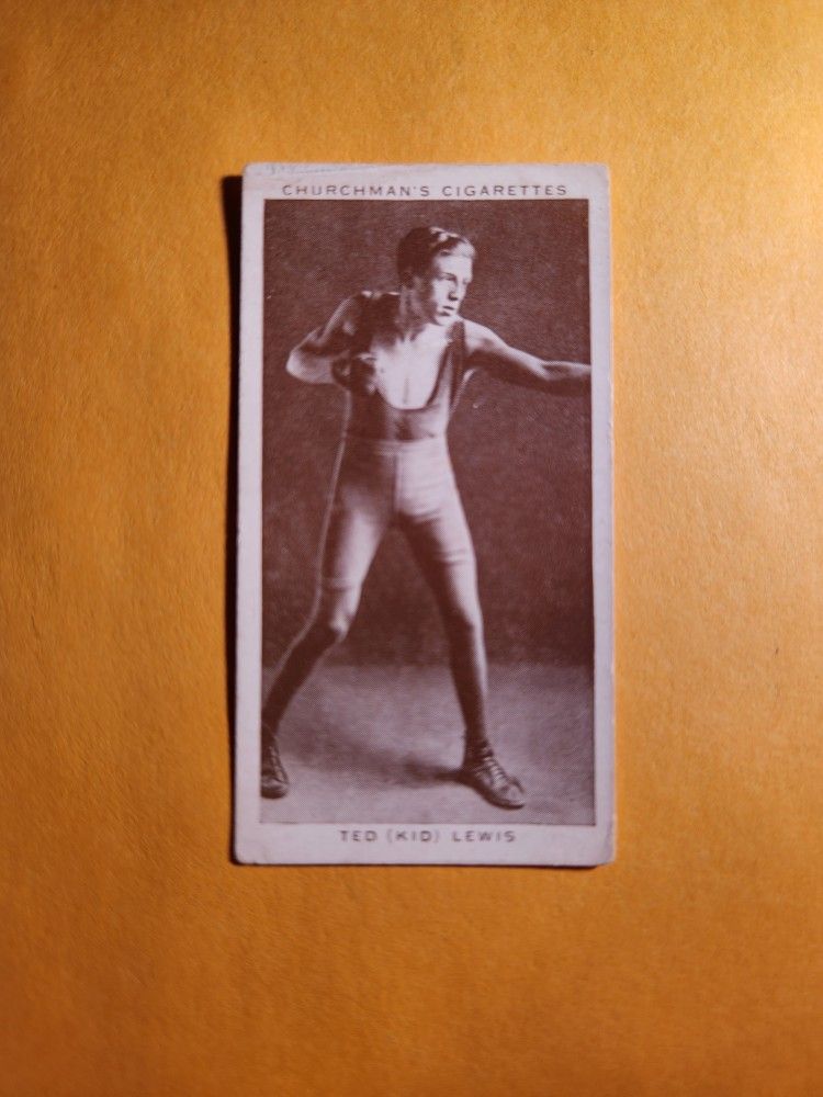 GD Vintage 1938 Churchman's Cigarettes Ted Kid Lewis Boxing Tobacco Card #25 HOF