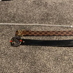 Gucci Belt And Lois Belt And Chain