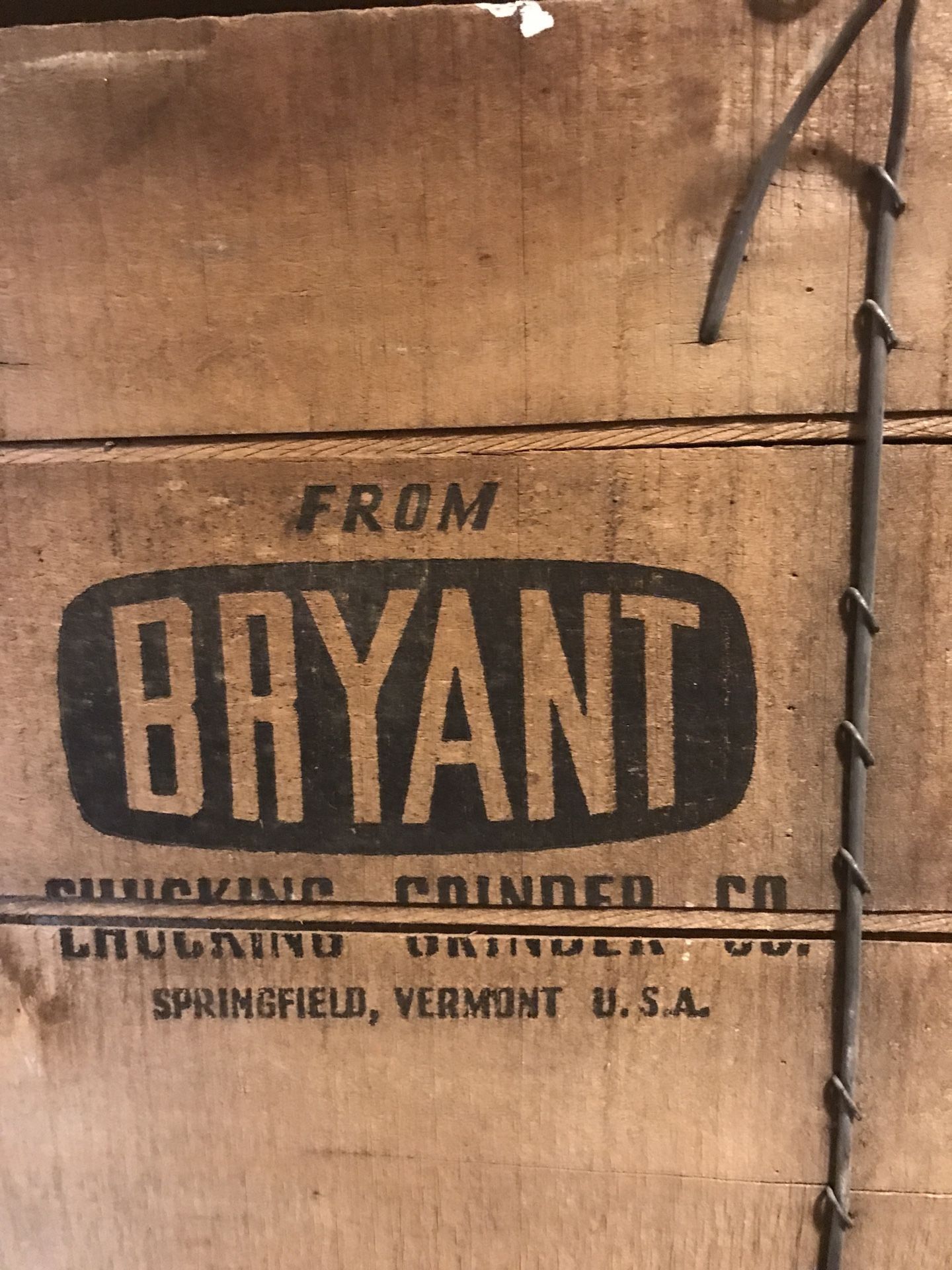 Antique Bryant Grinding Company Crate