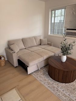 Arhaus Style Sleeper Sofa | Pull-Out | Beige