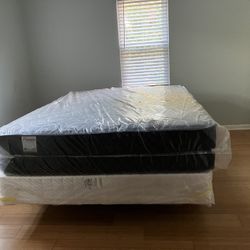New Mattresses, Boxprings & Metal Frame, All Sizes Available, Good Quality, Affordable Prices. Twin At $99. Hablamos Espanol.