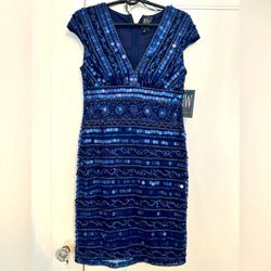 Sequined Navy Blue Dress-Original Price $200.00