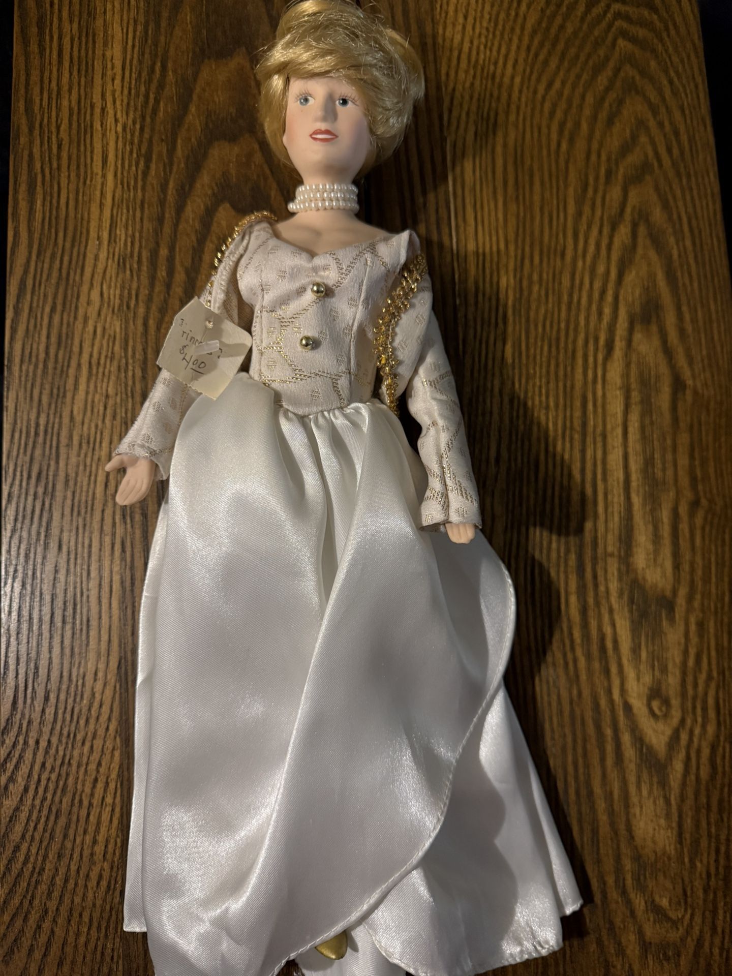 Vintage Princess Diana Porcelain Doll, 10" Tall -Like New! It Has Been In A Glass Cabinet 