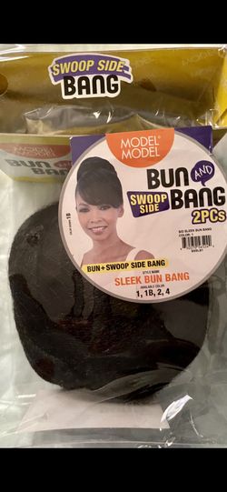 Swoop Side Bang and Bun