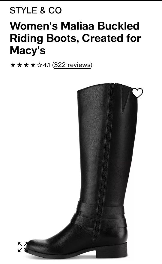 Style & Co's Women's Maliaa Buckled Riding Boots, Created for Macy's