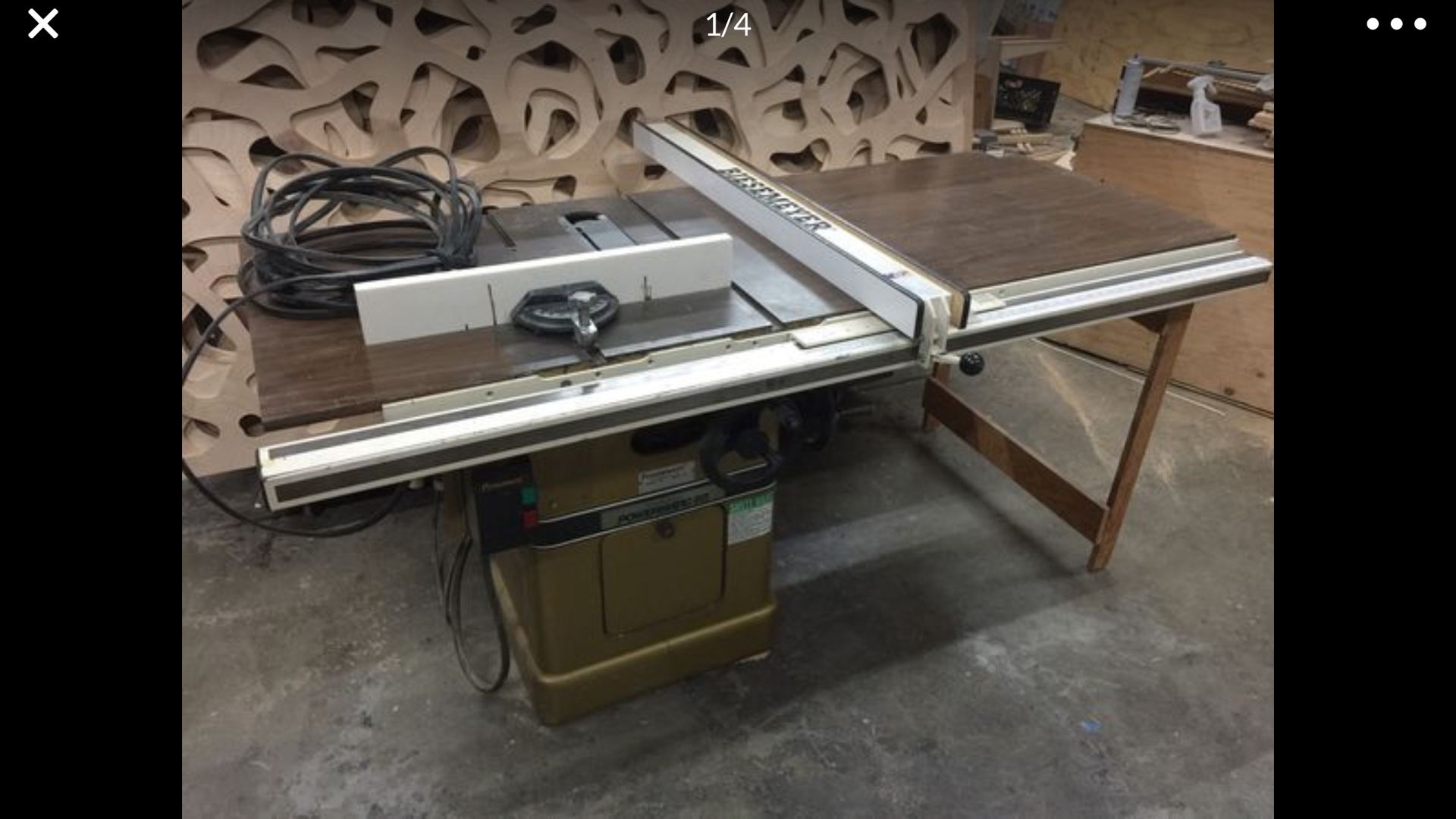 Powermatic 66 table saw with 48” Biesemeyer fence 230v needs a new