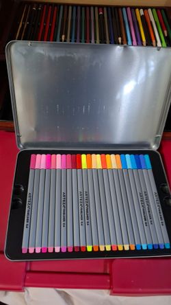 Artist pencils pens. And charcoal