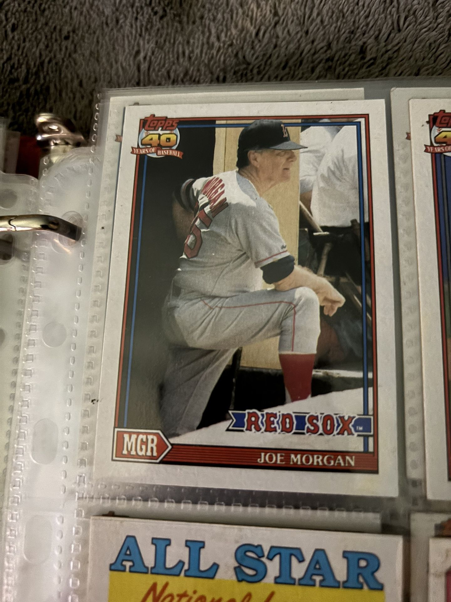 Topps #21 Joe Morgan Boston Red Sox baseball card 