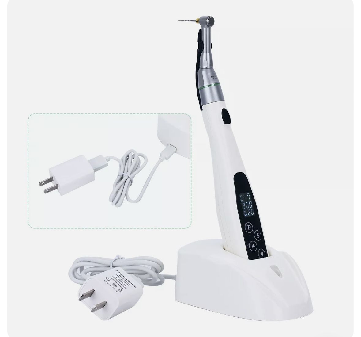 Cordless LED Dental Endodontic​ Endo Motor Mini Head Handpiece 16:1 - Black