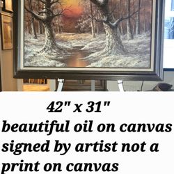 Original oil on canvas signed by the artist beautiful painting