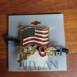USA PIn And Wristband  USA NEW PACKAGE 