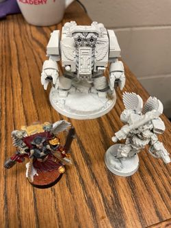 Blood angels 40K space marines characters and furioso dreadnought