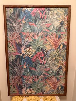 Framed Tropical Birds Botanical Art Print
