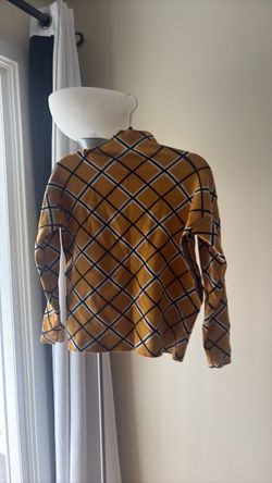 Mustard Plaid Long Sleeve Top