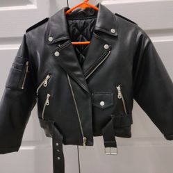 Leather Kids Jacket Size 7 Brand New