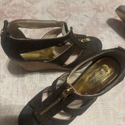 Michael Kors Wedge Brown Logo 