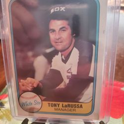 Tony La Russa 1981 Fleer Baseball Card 