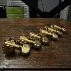 Grover Inline Gold Tuning Machines 