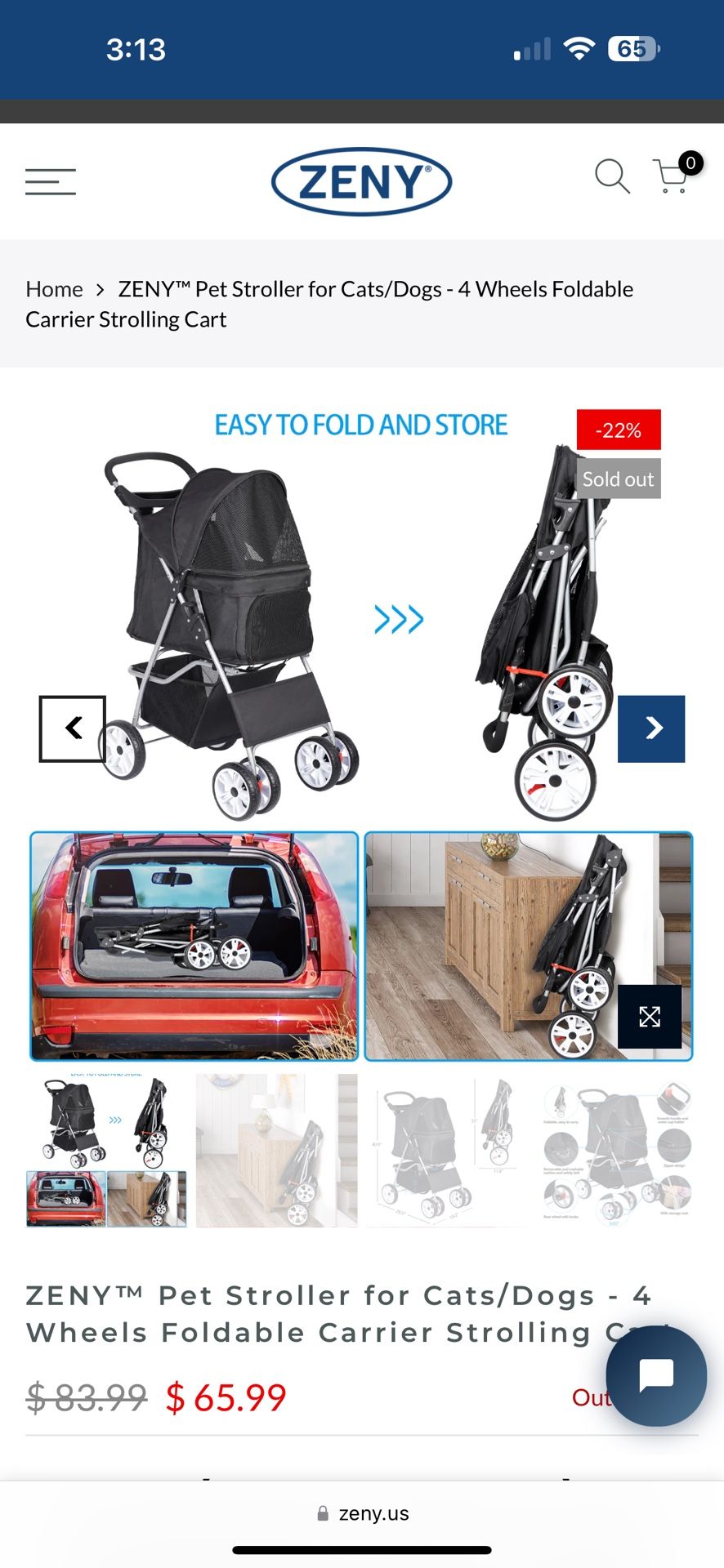 Foldable Pet Stroller 