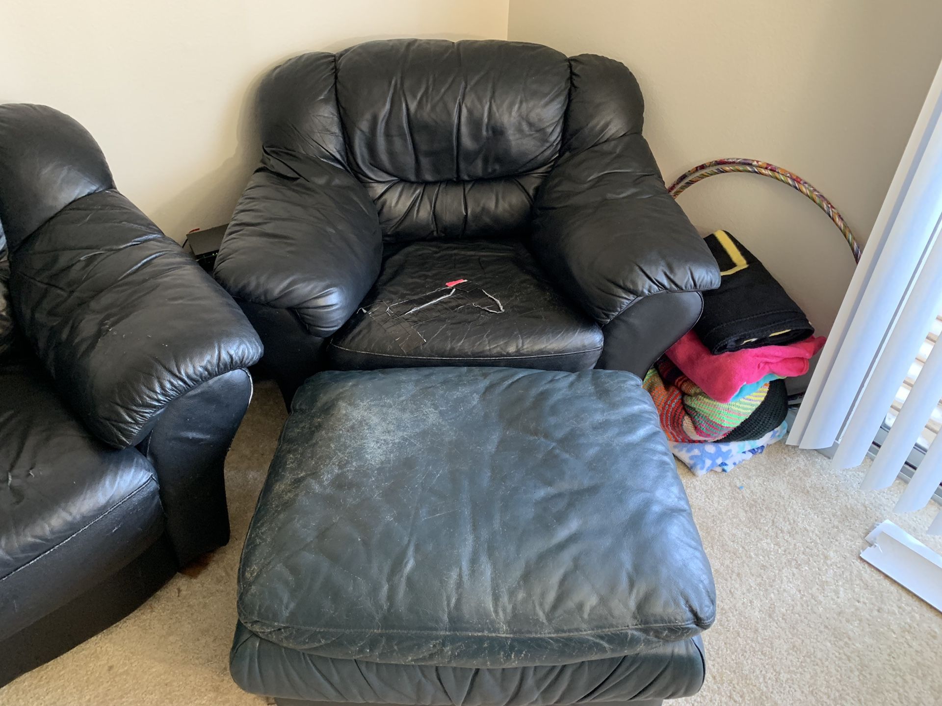 Sofa & Chair with ottoman Set