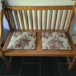 Antique Padded Bench
