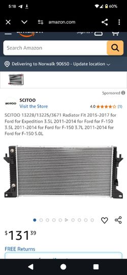 Aluminum Radiator For
2015-17 Ford Expedition 2014-15 Ford F150