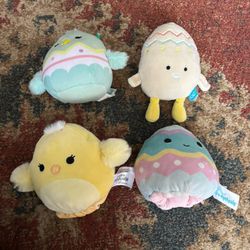 Squishmallow Easter Egg Flip A Mallows Chick Manhattan Plush Toy Lot Pastel