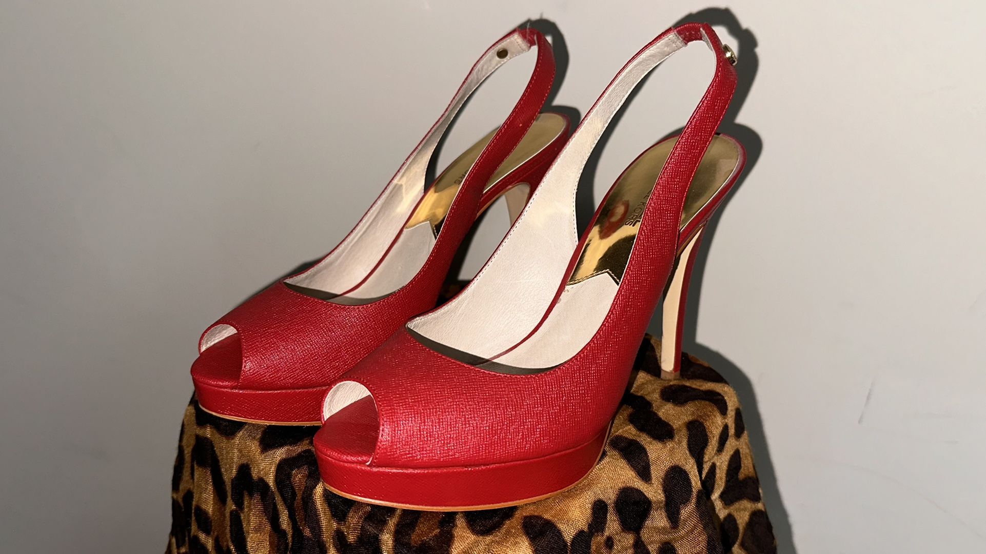 Open Toe sandals Heels In Red