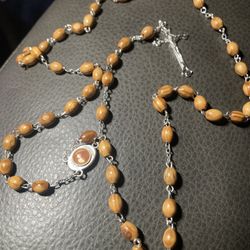 Olive Wood Rosery From Jerusalem