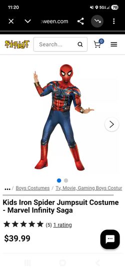 Kids Iron Spider Jumpsuit Costume Marvel
