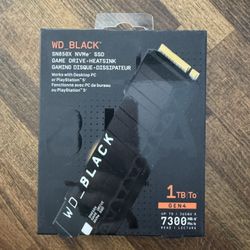 1TB WD Black SN850X M.2 NVMe SSD W/heatsink