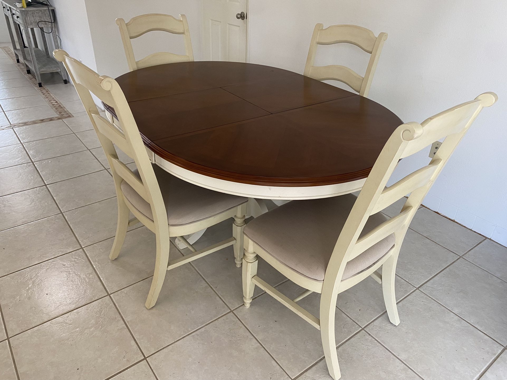 Solid Wood Dining Table And 4 Chairs