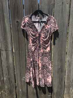 Pink and black summer dress