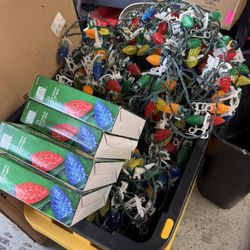 Christmas Lights And Ribbon