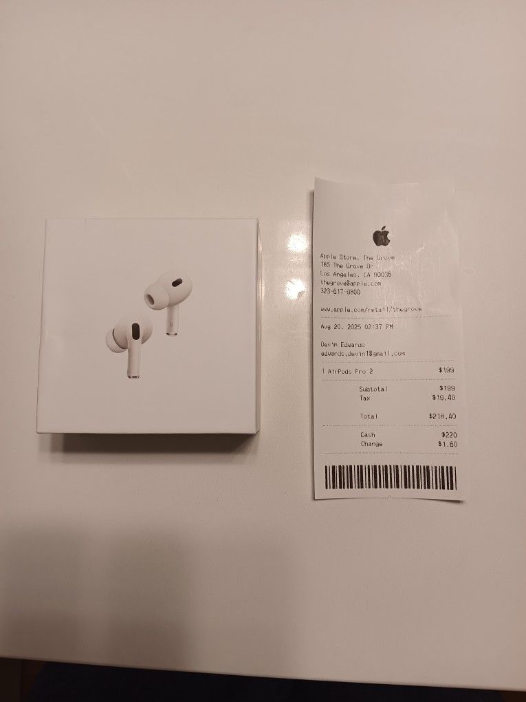 Apple AirPods Pro 2nd Generation with Charging Case - White 100% Tested - Excellent