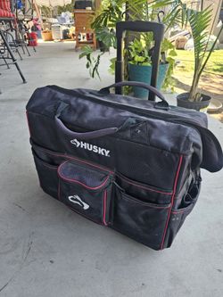 HUSKY Wheel And Handle Tool Bag $65 Heavy Duty