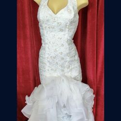 Wedding Dress Flaminco Style! Very Flattering Shapesize8