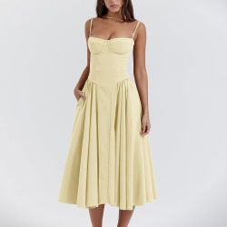 Womens Summer Midi Dress Casual