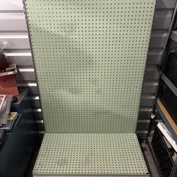 Vintage 1960s Peg Board Metal Art Deco Base 6 Feet Tall