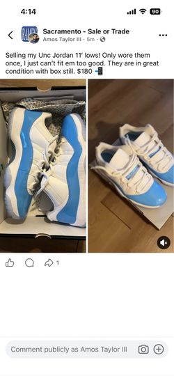Unc Jordan 11’ lows